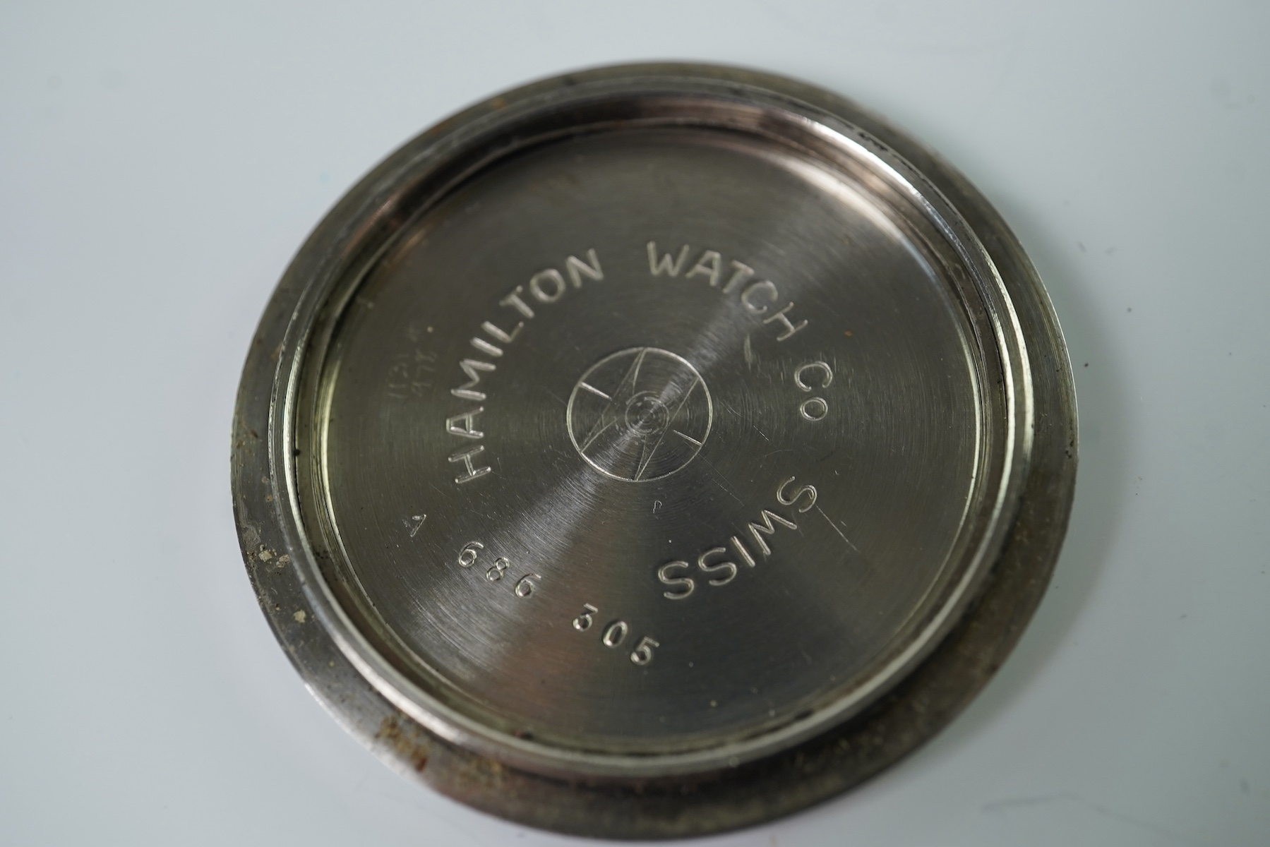 A gentleman's steel Hamilton General Service manual wind wrist watch, circa 1960's/1970's